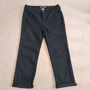 Santana Jeans Women's Size 10 Black Cropped Stretch Denim Straight Leg